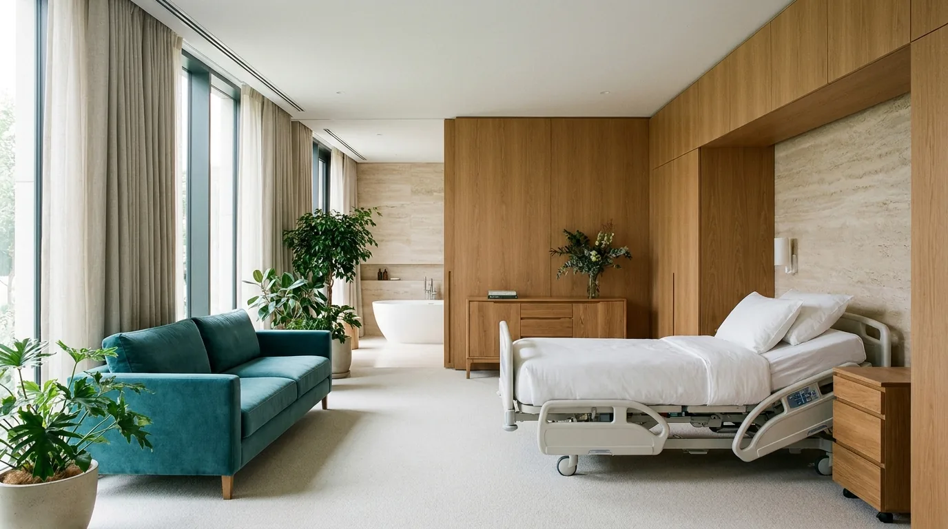 Modern accredited hospital suite in Iran